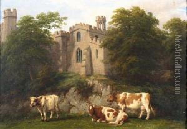 The Chapel, Haddon Hall Oil Painting - Thomas Baker Of Leamington