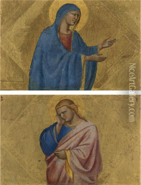 The Virgin; St. John Oil Painting - Master Of The Misericordia