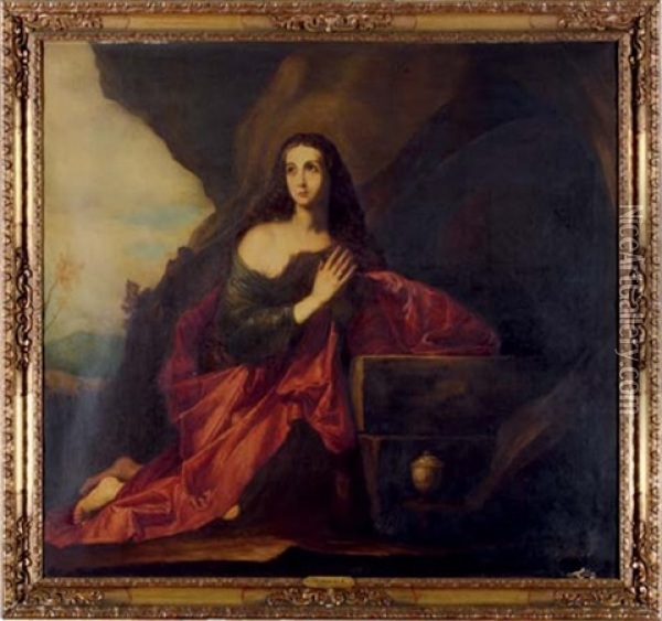 The Penitent Magdalene (by E. Sanz-sanz) Oil Painting - Jusepe de Ribera