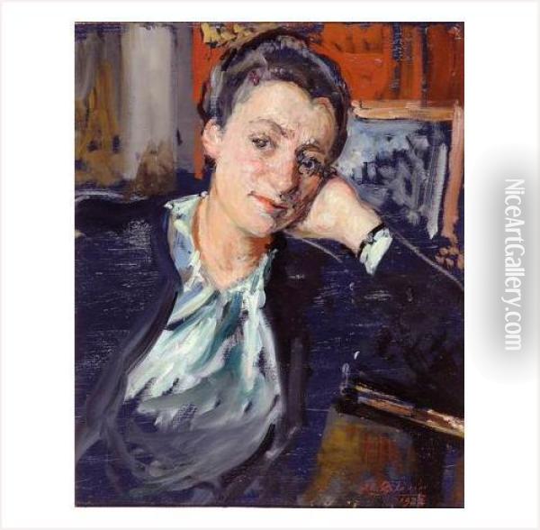 Portrait De Femme Oil Painting - Jacques-Emile Blanche