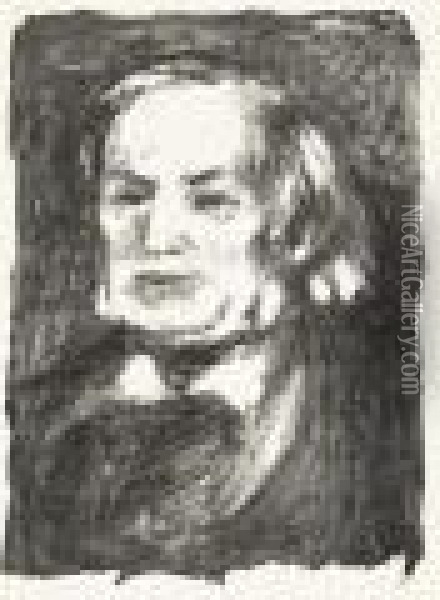 Richard Wagner. Oil Painting - Pierre Auguste Renoir