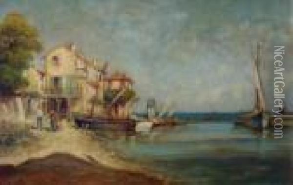 Der Hafen Von Martigues Oil Painting - Henri Malfroy
