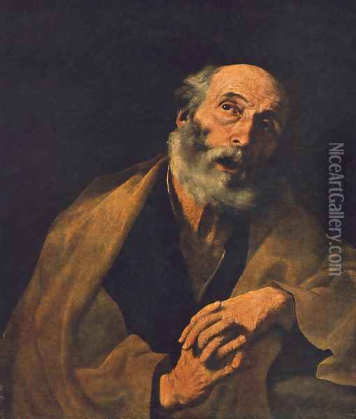 St Peter Oil Painting - Jusepe de Ribera