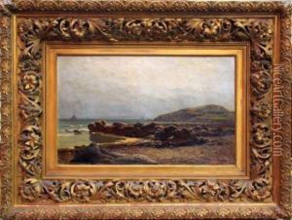 Bracelet Bay, 
South Wales Oil Painting - Hans Schleich