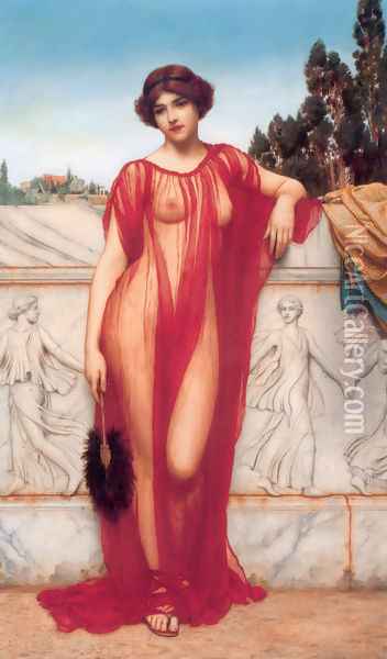 Athenais Oil Painting - John William Godward