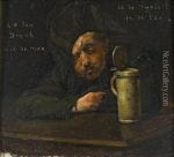 Der Trinker Oil Painting - Pieter Verhaert