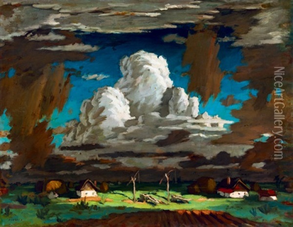 Lights Before The Storm Oil Painting - Adolf Fenyes