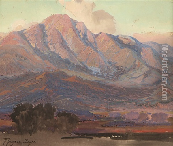 Evening Light, Near Santa Paula, Calif Oil Painting - Fred Grayson Sayre