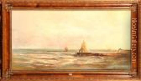 Marine Oil Painting - Louis Artan De Saint-Martin