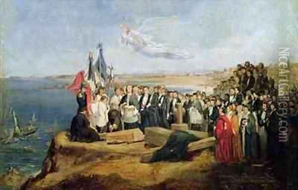 Burial of the Vicomte de Chateaubriand 1768-1848 at Grand Be Oil Painting - Valentin Louis Doutreleau