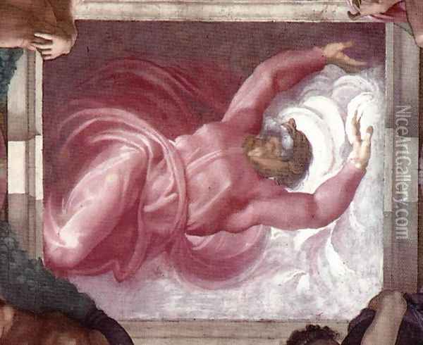 Separation of Light from Darkness 1511 Oil Painting - Michelangelo Buonarroti