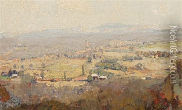 View In The Valley Oil Painting - William Dunn Knox