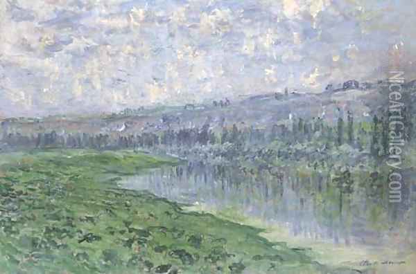 La Seine et les cateaux de Chantemesle Oil Painting - Claude Oscar Monet