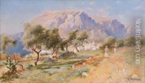 Veduta Del Monte Solaro Oil Painting - Edoardo Raimondi
