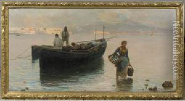 La Baie De Naples Oil Painting - Vincenzo Montefusco