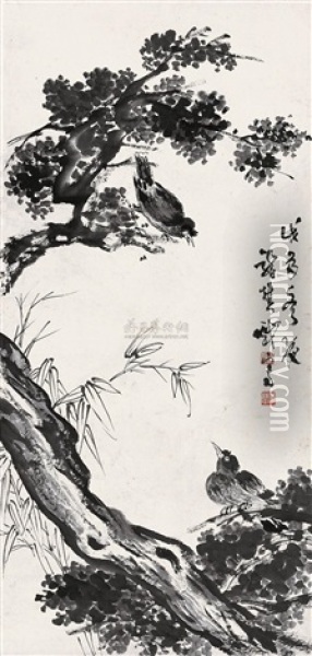 Birds Oil Painting -  Xiao Xun
