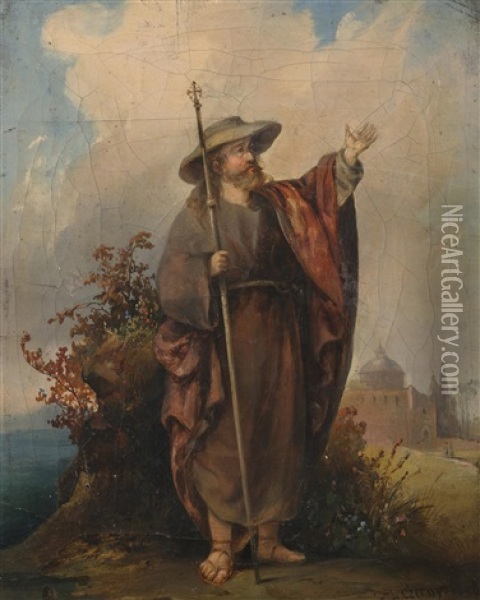 St. Philip Oil Painting - Ludwig Czerny