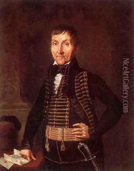 Portrait of a Nobleman 1822 Oil Painting - Janos Rombauer