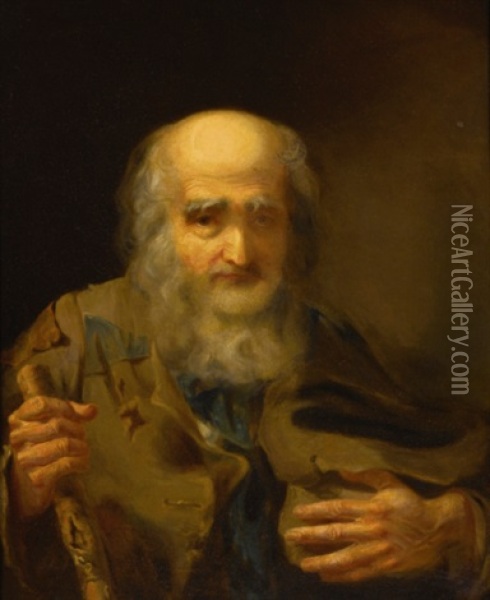 A Pensioner Of The Revolution Oil Painting - John Neagle