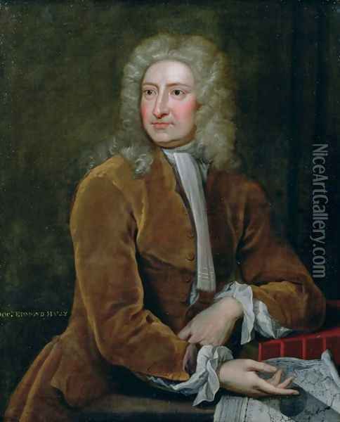 Portrait of Edmond Halley 1656-1742 Oil Painting - Sir Godfrey Kneller