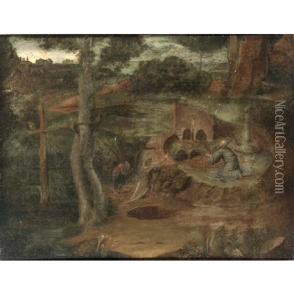 The Temptation Of St. Anthony Oil Painting - Hieronymus Bosch