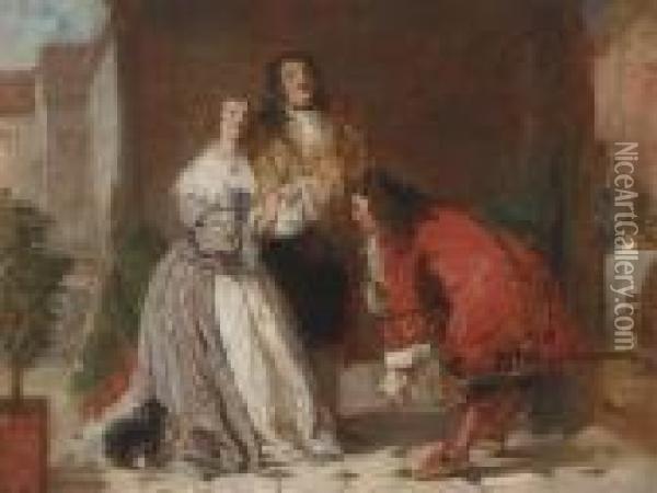 Scene From Le Bourgeois Gentilhomme Oil Painting - William Powell Frith