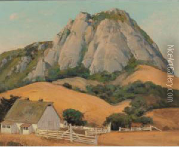 San Luis Obispo Ranch Oil Painting - Alfred Mitchell