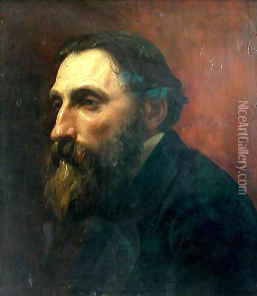 Portrait de Rodin (Portrait of Rodin) Oil Painting - Jean-Paul Laurens
