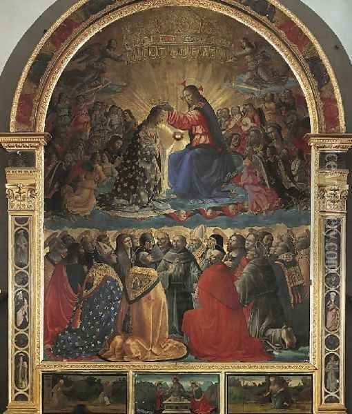 Coronation of the Virgin 1486 2 Oil Painting - Domenico Ghirlandaio