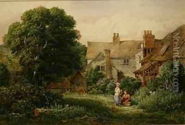 Old House at Hendon Oil Painting - Bernard Walter Evans