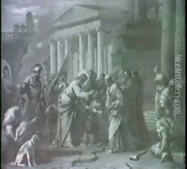 Jesus Christus Heilt Den Blinden Oil Painting - Sebastiano Ricci