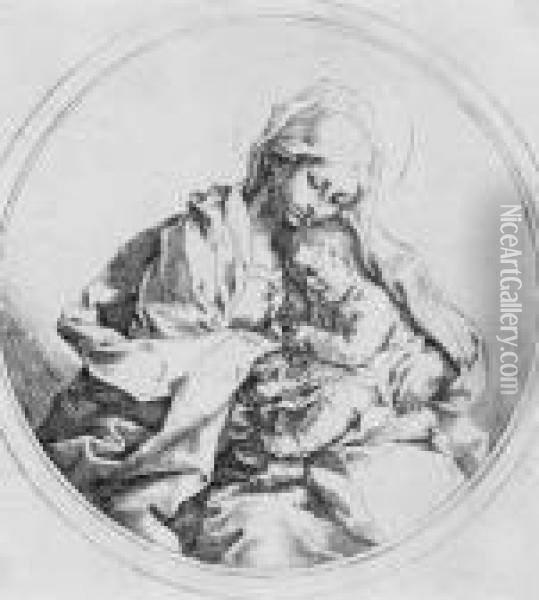Die Jungfrau Mit Dem Kind Oil Painting - Guido Reni