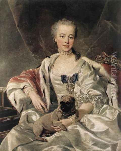 Portrait of Catherina Golitsyna Oil Painting - Louis Michel van Loo