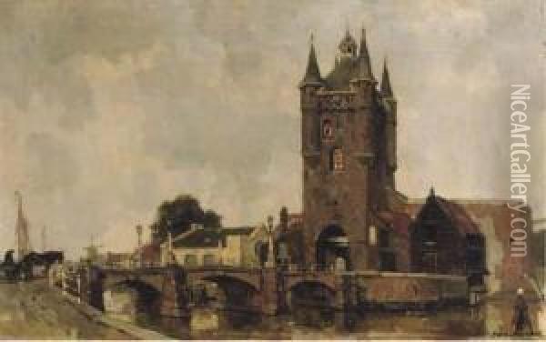 The Zuidhavenpoort, Zierikzee Oil Painting - Frans Langeveld