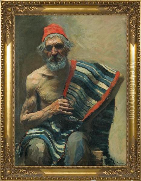 Carpet Seller Oil Painting - Stanislaw Kamocki
