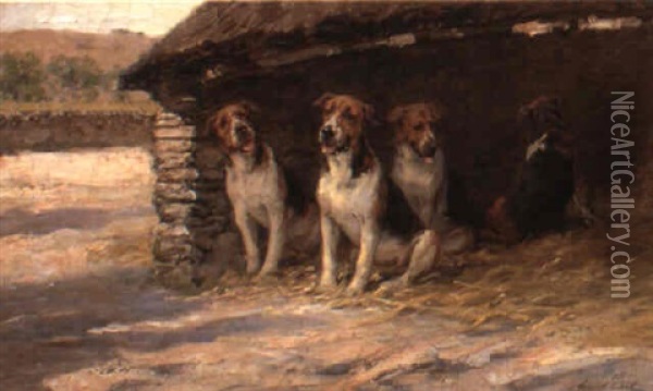 Hundgard Oil Painting - Maud Earl