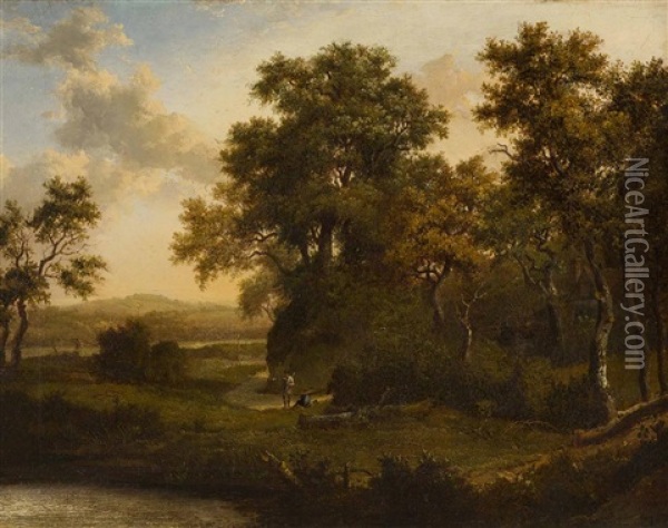 Sussex Landscape Oil Painting - Patrick Nasmyth