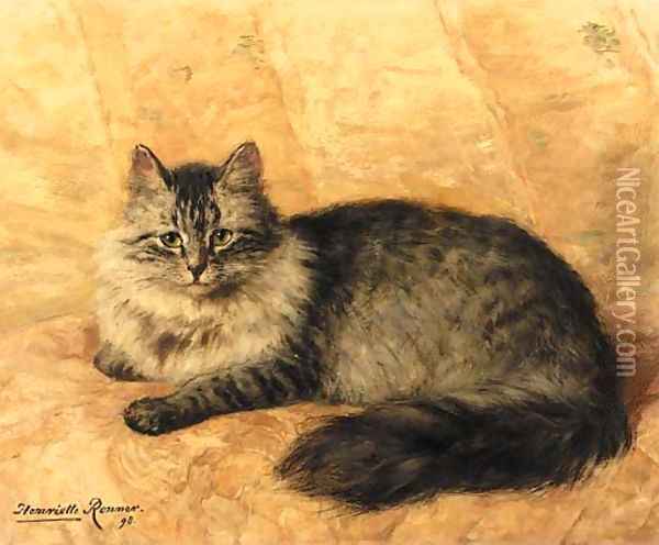 Peter the Cat Oil Painting - Henriette Ronner-Knip