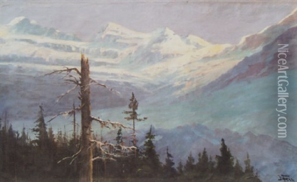 Blackfeet Glacier Oil Painting - John Fery