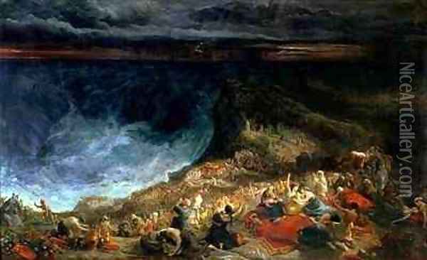 The Delivery of Israel Pharaoh and his Hosts overwhelmed in the Red Sea Oil Painting - Francis Danby