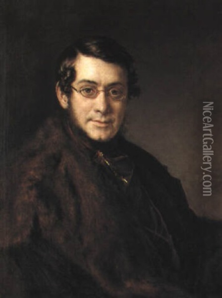 Portrait Of A Gentleman Oil Painting - Vasili Andreevich Tropinin