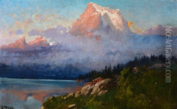 Going To The Sun Mountain Oil Painting - John Fery