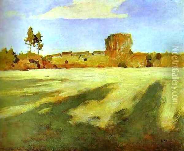 Field after Harvest 1897 Oil Painting - Isaak Ilyich Levitan
