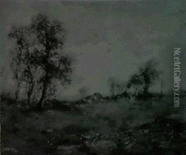 Landscape With Trees Oil Painting - John Joseph Enneking