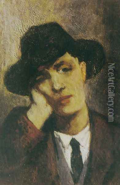 Portrait of Modigliani Oil Painting - Amedeo Modigliani