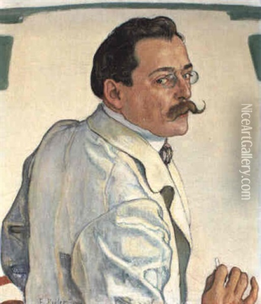Portrat Von Louis S. Gunzburger Oil Painting - Ferdinand Hodler