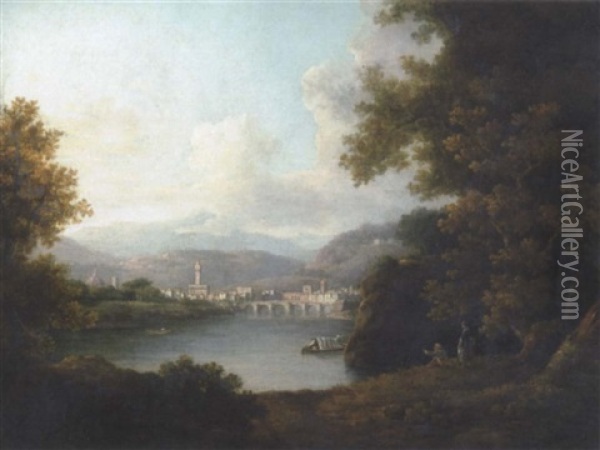A Distant View Of Florence Oil Painting - William Marlow