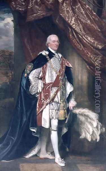 George John Spencer, 1st Lord of the Admiralty in Garter Robes Oil Painting - John Singleton Copley