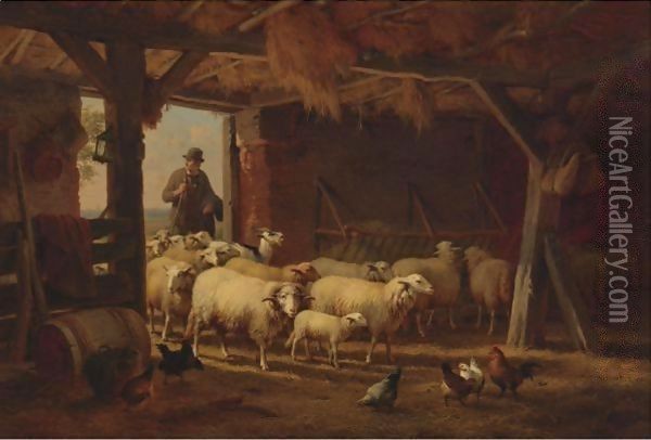 The Return Of The Flock Oil Painting - Eugene Verboeckhoven