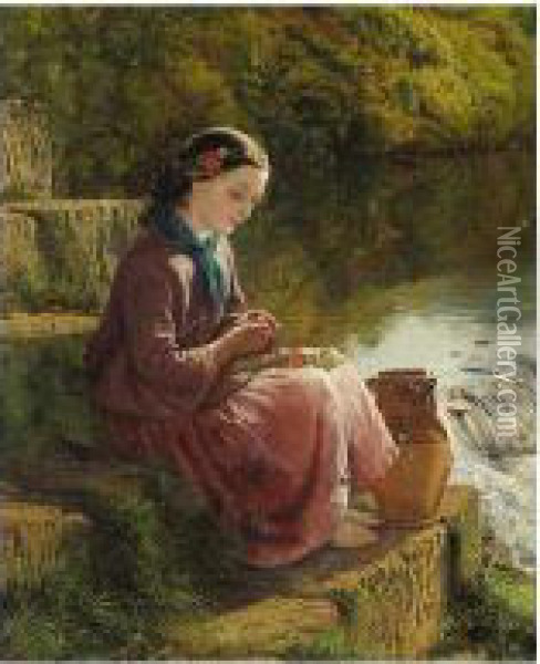 The Maid Of Derwent Oil Painting - Henry Hetherington Emmerson